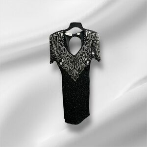 Laurence Kazar New York Silk Beaded Dress